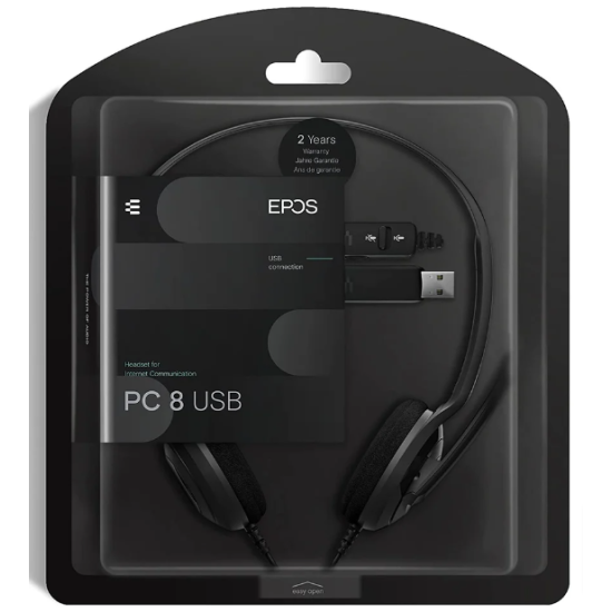 EPOS Sennheiser PC 8 Over-Ear USB wit Mic Wired VOIP Headphones