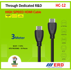 ERD HDMI 4K Male to A Male High Speed 3 Meters HDMI Cable
