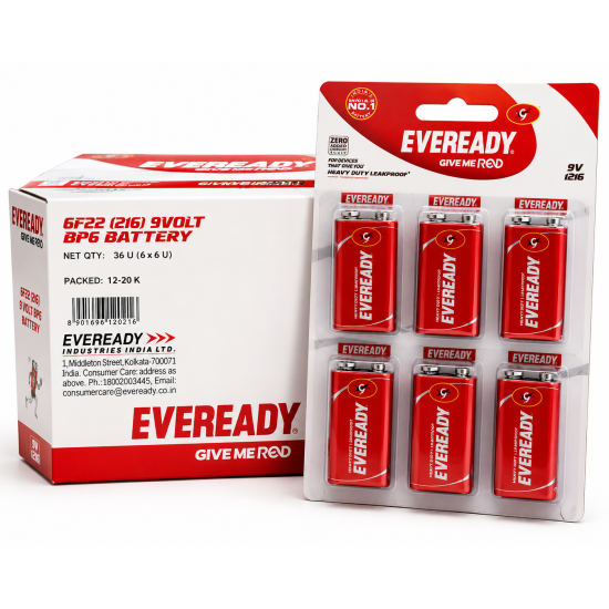 Eveready 9V Volt Heavy Duty Alkaline Battery