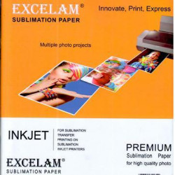 Excelam Inkjet Sublimation Sheet Primium Quality 100 PCs Pack Sublimation Photo Paper