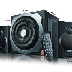 F&D A521X 2.1 Channel Bluetooth 104 W Multimedia Speakers with Subwoofer Satellite Speaker F&D A521X 2.1 Channel Bluetooth 104 W Multimedia Speakers with Subwoofer Satellite Speaker