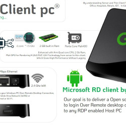 G1 Thin PC Client PC WIFI Quad Core 2GB RAM Microsoft RD Mini Thin Client PC