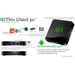 G1 Thin PC Client PC WIFI Quad Core 2GB RAM Microsoft RD Mini Thin Client PC