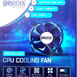 GEONIX CPU Cooling with Heatsink Compatibe With LGA1200 Socket Celeron/Pentium/i3/i5/i7 Processors Series Fan DC12V 0.60A 4-PIN Processor Fan GEONIX CPU Cooling with Heatsink Compatibe With LGA1200 Socket Celeron/Pentium/i3/i5/i7 Processors Series Fan DC12V 0.60A 4-PIN Processor Fan