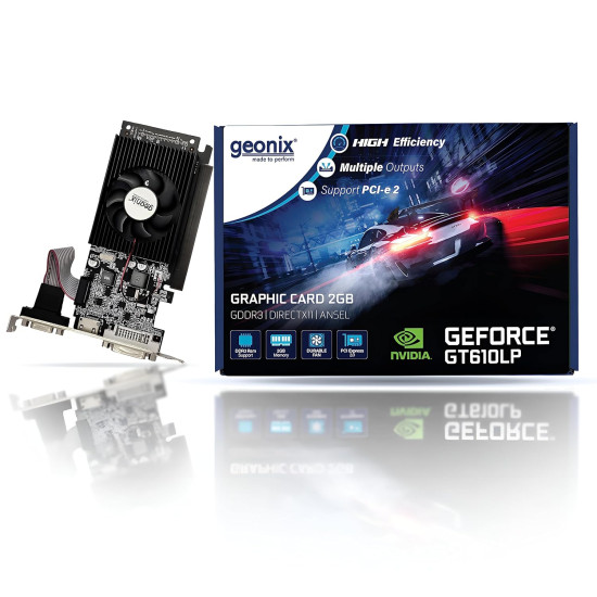 GEONIX Geforce GT-610LP PCI Express 2GB DDR3 VGA/HDMI/DVI Video Graphics Card
