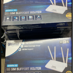 Geonix 5G SIM Supported GXWR4-5G Unveils Four Antenna with LAN Port High-speed Internet Router