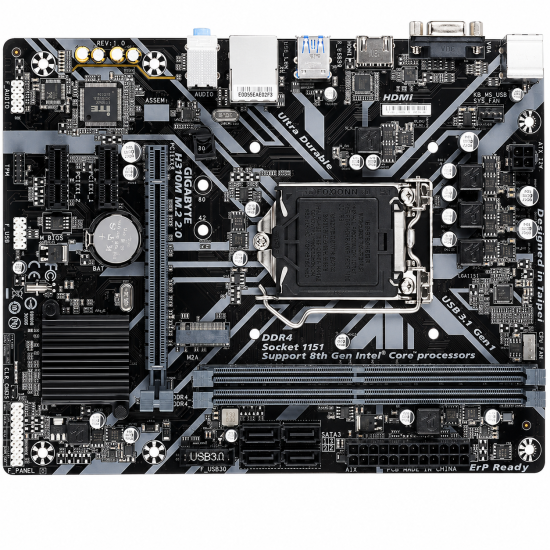 Gigabyte H310M H 2.0 INTEL H310 CHIPSET LGA 1151 Socket DDR 4 HDMI 6th, 7th, 8th and 9th Gen CPU Supported Intel MOTHERBOARD
