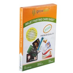 Growlam Inkjet Pasting Premium Quality PVC Plastic HD Digital School ID Card Gumming Card Sheet