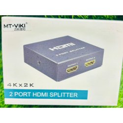 MT-ViKi 4K HDMI Splitter 1 in 2 Out + 1 Pack HDMI 2.0 Cable + AC HDMI Adapter MT-ViKi 4K HDMI Splitter 1 in 2 Out + 1 Pack HDMI 2.0 Cable + AC HDMI Adapter