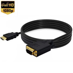 HDMI Male to VGA Data Connector Adapter 1.5M Length Converter Cable