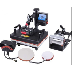 Heat Press Printing 5 in 1 Digital Combo Multi Functional Sublimation, Vinyl Printing Machine for T-Shirts, Mug, Cut, Plate Heat Press Machine