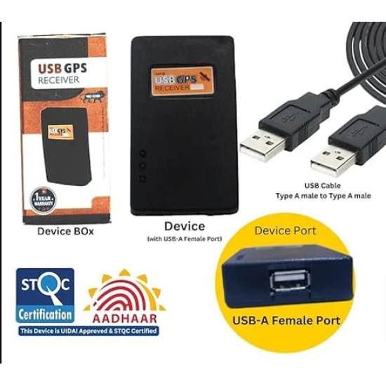 HITEC POINT UGR-86 USB Radium Receiver Box UIDAI AADHAAR/CSC Center GPS Device