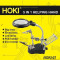 Hoki 5 in 1 Helping Hand with Magnifying ???? Glass, Solder Stand, pcb holder and LED light