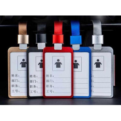 ID Card Holder|Badge PVC ID Card With Aluminium School|Office iCard Metal Holder