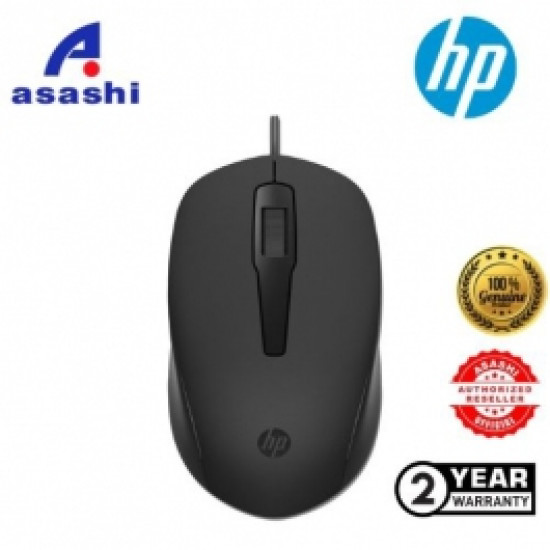 HP 150 USB Wired Black Optical Mouse