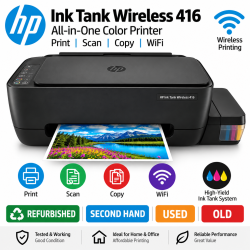 HP 416 Ink Tank Wireless Refurbished|Second Hand|Used|Old All-in-One WiFi Color Printer
