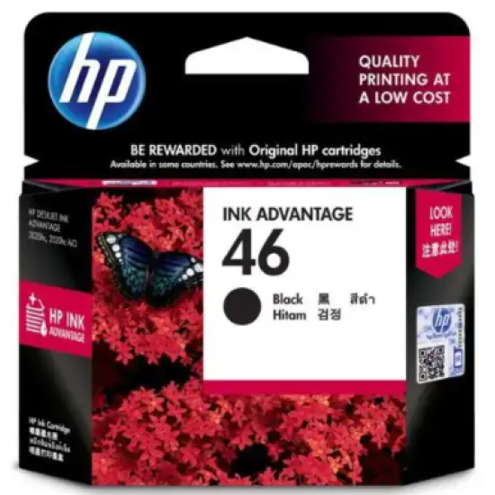 HP 46 Black Original Ink Advantage Ink Cartridge