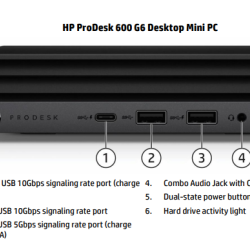 HP 600 G6 Mini 10th Gen ProDesk BareBone Refurbished Business Tiny Computer Desktop Machine