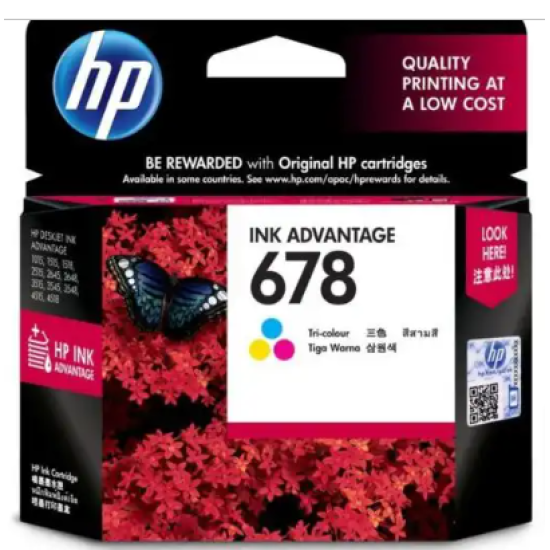 HP 678 Tri-color Original Ink Advantage Ink Cartridge