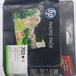HP 703 Ink Cartridge Black & Tri-Color with 50 PCs Photo Paper Original Combo Pack HP 703 Ink Cartridge Black & Tri-Color with 50 PCs Photo Paper Original Combo Pack