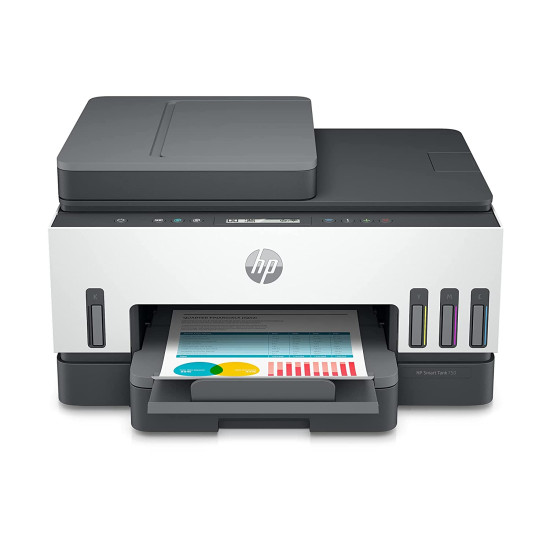 HP 750 Smart Ink Tank Bluetooth Wireless Network ADF Color AIO Printer