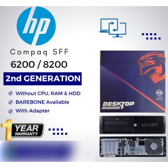 HP 6200|8200 Compaq SSF 2nd Gen BareBone Refurbished|Used|Old Machine Business Mini Desktop