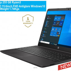 HP 255 G8 Ryzen 3 3K9U2PA | AMD Ryzen 3-3300/4GB Ram/ 512 GB SSD 15.6" Inch HD  Windows 10  AMD Laptop