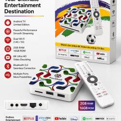 i96TV Z9 8K Football Android 14|WiFi-6|BT5.4 Google Voice TV Media Streamer Smart Android TV Box