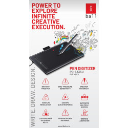 iBall Pen DIGITIZER PD-5335U 5.3 & 3.5 Inch Graphics Drawing Tablet Pen Tablet
