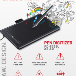 iBall Pen DIGITIZER PD-5335U 5.3 & 3.5 Inch Graphics Drawing Tablet Pen Tablet iBall Pen DIGITIZER PD-5335U 5.3 & 3.5 Inch Graphics Drawing Tablet Pen Tablet