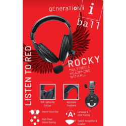 iball Rocky Wired Over Ear Headphones with Mic Headphone