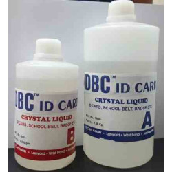 Crystal LIQUID ID Card School Belt & Badges WWC | DBC 1Kg + 500g Bottle GLOSS Pasting Lamination Chemical