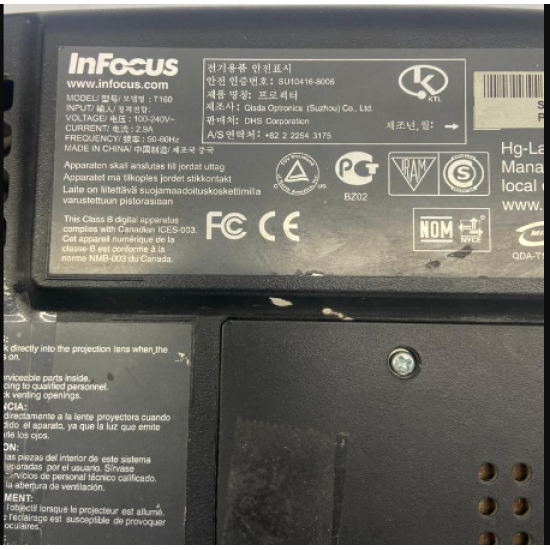 InFocus T160 Refurbished|Second Hand|Used|Old DLP Projector