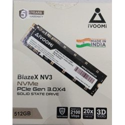 iVoomi 512GB BlazeX NV3 PCIe Internal Solid State Drive NVME SSD