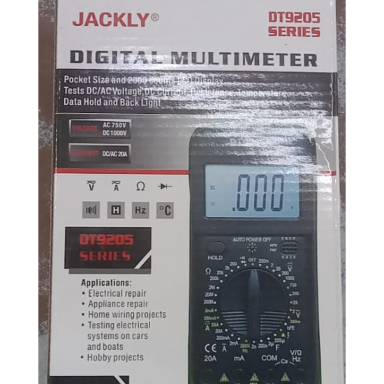 Jackly DT9205 Series Portable Digital Multimeter