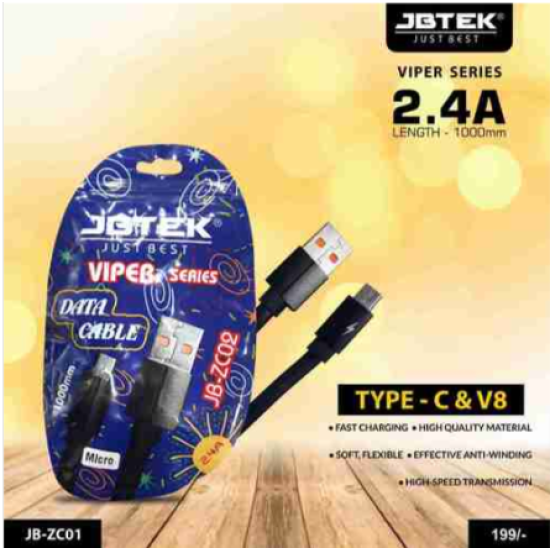 JBTEK JB-ZC02 C Type Data & Charging Fast Mobile phones Data Transfer Type C Data Cable