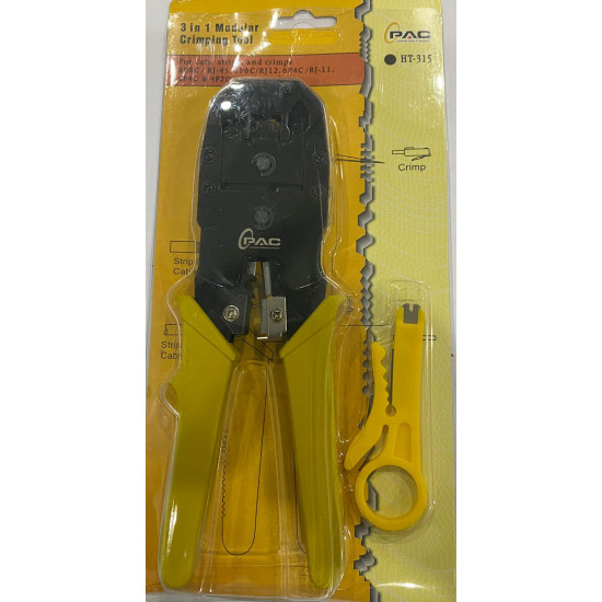 Crimping Tool 3-in-1 Modular RJ45 LAN RJ11 Telephone with Cable Cutter Network Crimp Tools