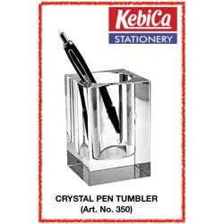 Kebica Crystal 350 Pen Stand|Holder Transparent Glass Pen Tumbler