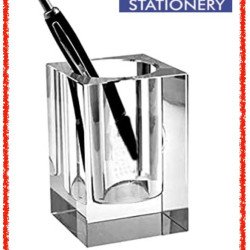 Kebica Crystal 350 Pen Stand|Holder Transparent Glass Pen Tumbler