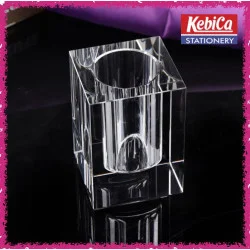 Kebica Crystal 350 Pen Stand|Holder Transparent Glass Pen Tumbler