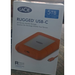 LaCie 5TB Rugged Mini External HDD USB 3.0 Drop Shock Dust Rain Resistant Portable Hard Drive