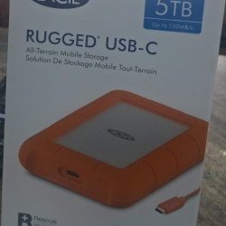 LaCie 5TB Rugged Mini External HDD USB 3.0 Drop Shock Dust Rain Resistant Portable Hard Drive