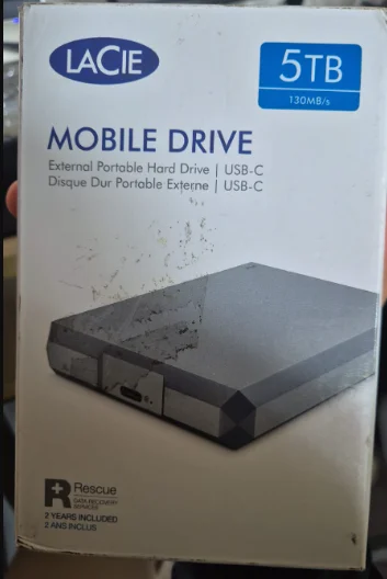 LACIE Mobile Drive 5TB USB-C LaCie 5TB Rugged USB 3.1 Type C | Wex