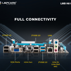 Lapcare Intel H61 LGA1155 socketi3/i5/i7 series CPU2nd and 3rd gen Supported Desktop Computer Motherboard