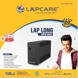 Lapcare Lap Long 650 600VA/360W Computer Power Backup UPS