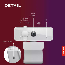 Lenovo 300 FHD Full-HD WebCam with Built-in Dual Mic and Wide Angle 2.1 Megapixel Webcam Lenovo 300 FHD Full-HD WebCam with Built-in Dual Mic and Wide Angle 2.1 Megapixel Webcam