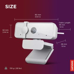 Lenovo 300 FHD Full-HD WebCam with Built-in Dual Mic and Wide Angle 2.1 Megapixel Webcam Lenovo 300 FHD Full-HD WebCam with Built-in Dual Mic and Wide Angle 2.1 Megapixel Webcam