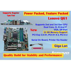 Lenovo H61 I3|I5|I7 1st|2nd Gen 1155 Socket Q61 32GB Supported RAM IBM ThinkCentre Desktop Motherboard
