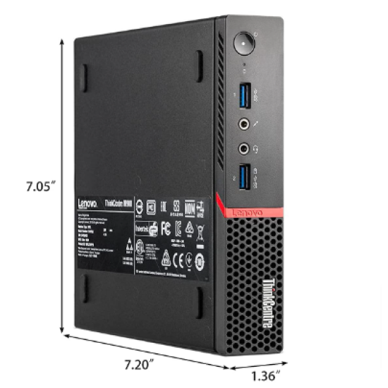 Lenovo ThinkCentre M900 Tiny Desktop Intel Core i5 6th Gen, 8 GB Ram, 256 GB SSD, USB 3.0, WiFi Micro Tower PC
