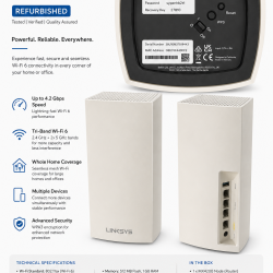 Linksys Velop MX4200 WiFi-6 Tri-band Smart Mesh System Wifi Router